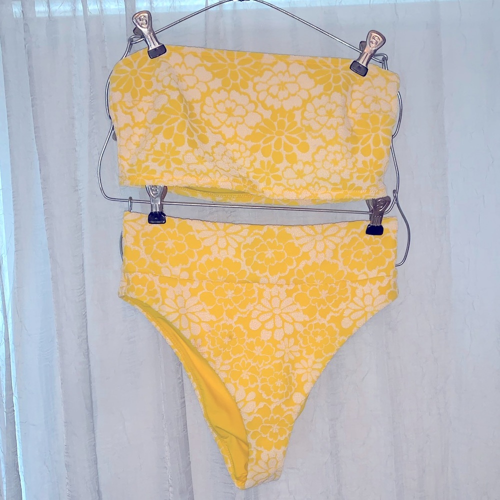 Yellow High Waisted Aerie Bikini